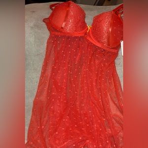 Spree Intimates Coral Med NWT Babydoll & G-String
Panty 
$25 Size: M